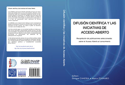 Book cover of Difusión científica y las iniciativas de Acceso Abierto