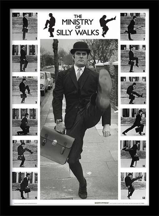 Poster del "Ministry of Silly Walks" de Monty Python